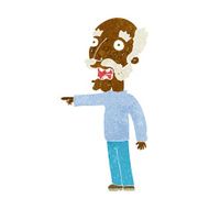 cartoon scared old man pointing N6