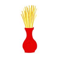 cartoon reeds in vase N6