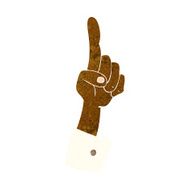 cartoon pointing hand N37