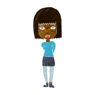 cartoon serious girl N5