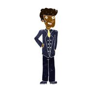 cartoon upperclass man N6