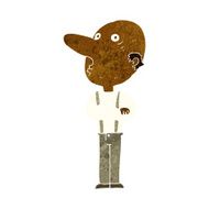 cartoon old man with folded arms N6