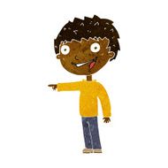 cartoon happy boy laughing N16