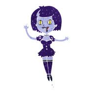 cartoon happy vampire girl N19