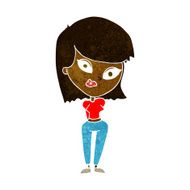 cartoon confused woman N74