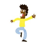 cartoon frightened man N63