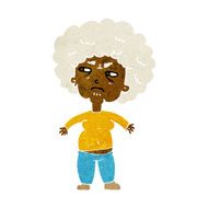 cartoon annoyed old woman N12