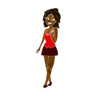 cartoon attractive office woman N6