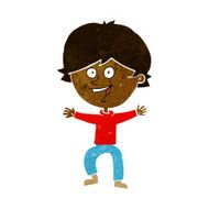 cartoon happy boy laughing N17