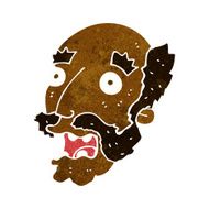 cartoon shocked old man N18
