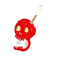 funny cartoon skull and arrow N6