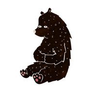 cute cartoon black bear N27