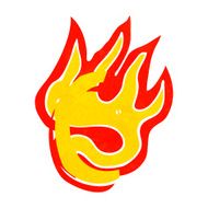 cartoon flaming letter N33
