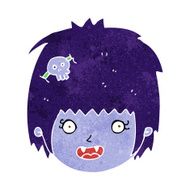 cartoon happy vampire girl face N5