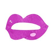 cartoon pink lips N3
