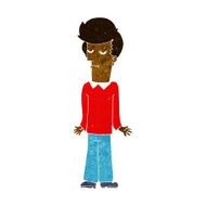 cartoon bored man shrugging shoulders N6