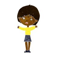 cartoon worried woman N44