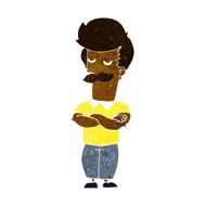cartoon mustache muscle man N6