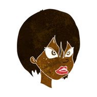 cartoon annoyed woman N105