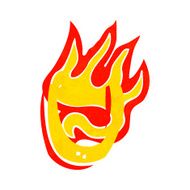cartoon flaming letter N37