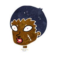 cartoon female zombie head N5