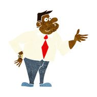 cartoon businessman asking question N5