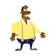 cartoon shocked man N80