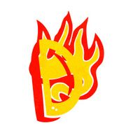 cartoon flaming letter N42