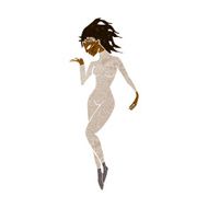 cartoon future space woman N6