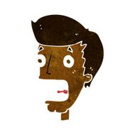 cartoon terrified man N155