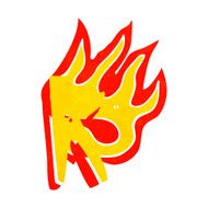 cartoon flaming letter N44