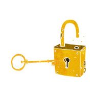 caroon rusty old padlock N9