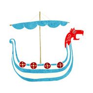 Cartoon Viking Ship N23