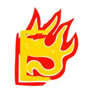 cartoon flaming letter N46