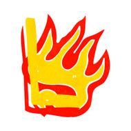 cartoon flaming letter N47