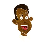 cartoon male face N11