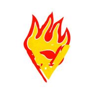 cartoon flaming letter N52