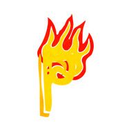 cartoon flaming letter N54