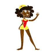 cartoon swimmer woman N5