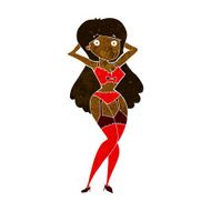 cartoon woman in lingerie N25