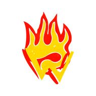 cartoon flaming letter N55