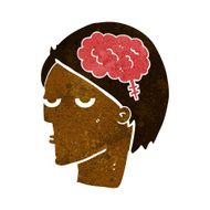 cartoon head with brain symbol N22