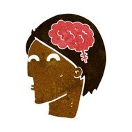 cartoon head with brain symbol N23