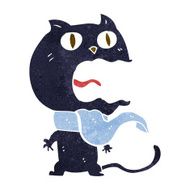 cartoon frightened cat N12