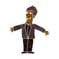 cartoon vampire man with open arms N5