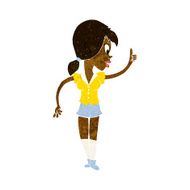 cartoon girl with idea N9
