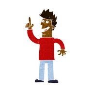 cartoon man with great new idea N5