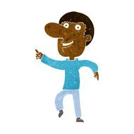 cartoon happy man dancing N20