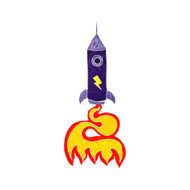 Cartoon Space Rocket N39