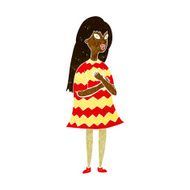 cartoon surprised girl N13